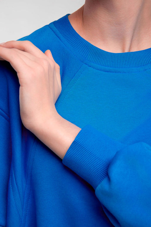 Арт. 15110/4 Свитшот женский укороченный one size (42-50) Цвет:Голубой