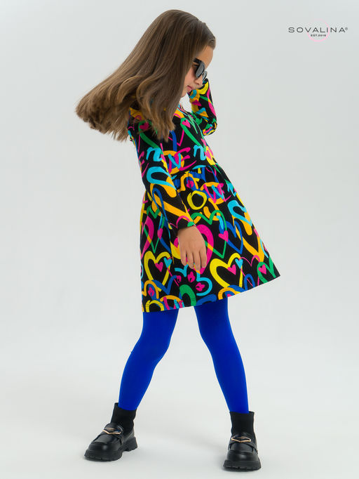 Платье Эля яркие сердца на черном - Sovalina фото 16