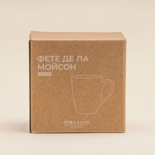 Кружка SL Home Фете дэ ла мойсон, 400 мл, 9×10 см, фарфор, белая