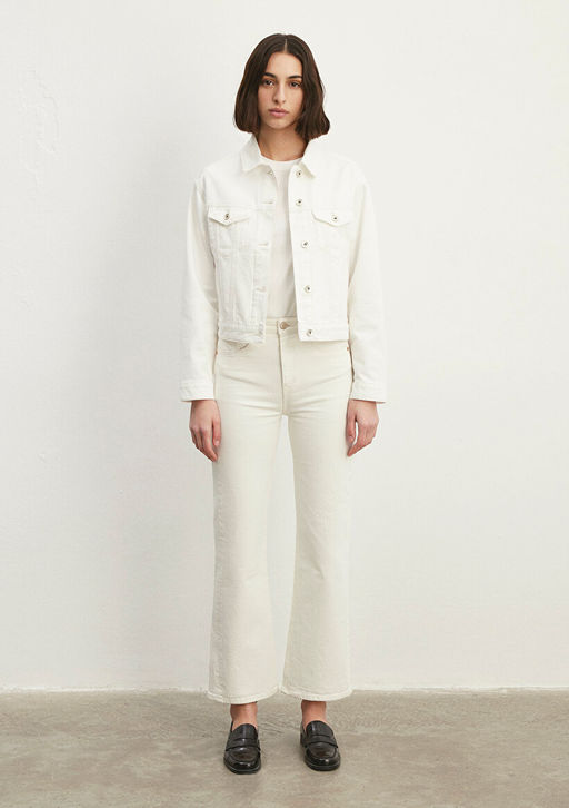 Megi Mavi Premium K?r?k Beyaz Jean Ceket  фото 2