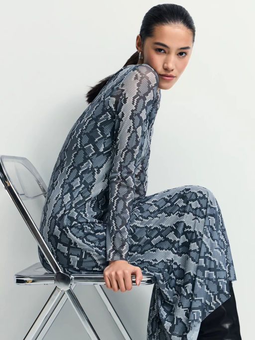 Платье миди с принтом / Zarina