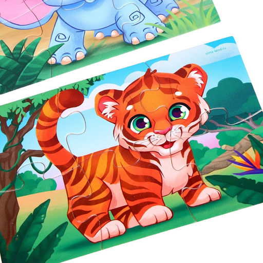 Пазлы Животные зоопарка, 3 штуки - Лесная мастерская фото 4