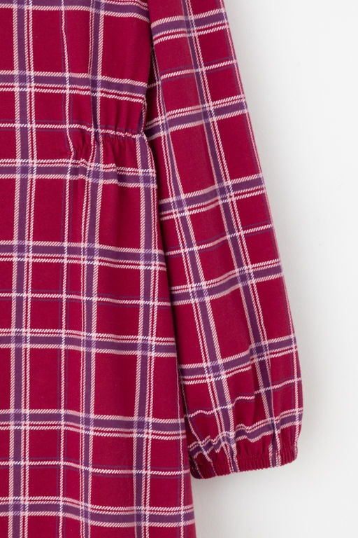 Crockid _ КР 5890/тем.бордовый,шотландская клетка к503 платье для дев
