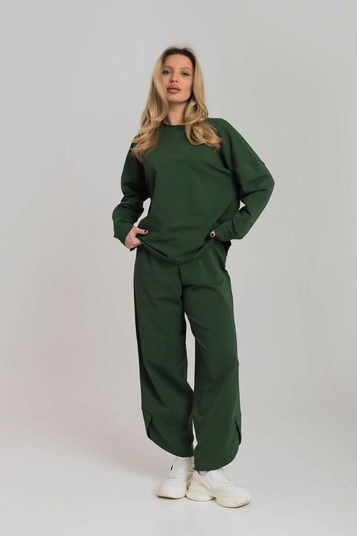 Костюм толстовка и брюки М326010х хаки - Елена фото 3
