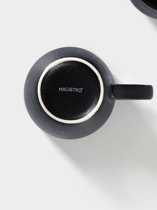 Кружка Magistro Carbon, 380 мл, фарфор, чёрная