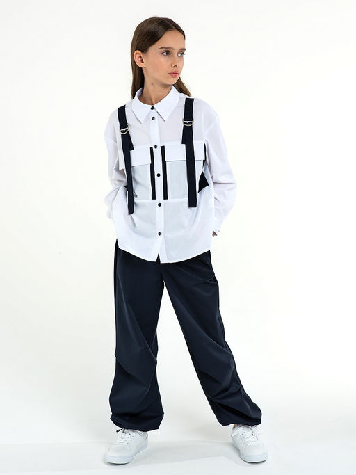Школьные брюки для девочки Mooriposh, модель 0447