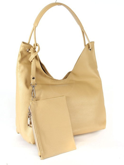 Сумка женская натуральная кожа GU 163-6071, 1отд, бежевый SALE 265792