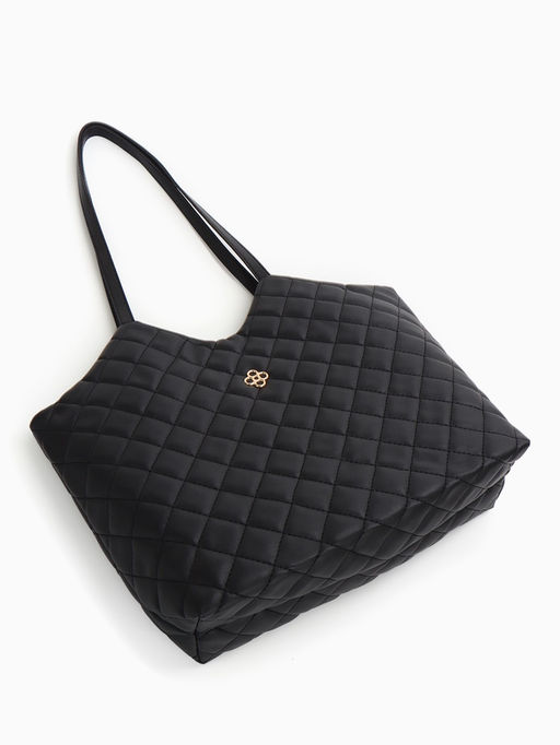 Сумка - шоппер женская на магните, 30×9×29 см, чёрная