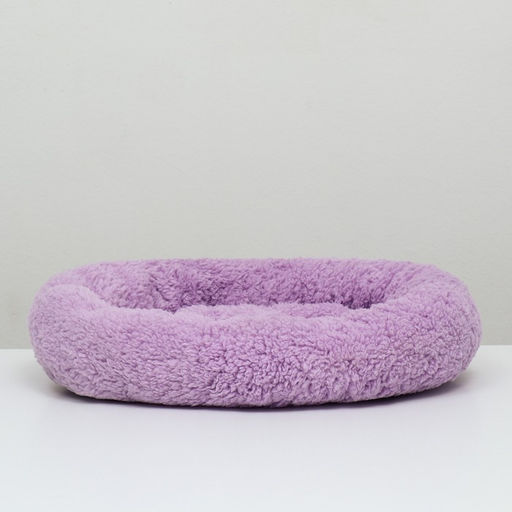 Лежанка для собак и кошек Уют, мягкий мех, 45 х 35 х 11 см, фиолетовая - Пижон фото 10