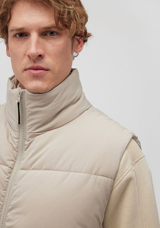 Bej Sisme Yelek - Mavi фото 5