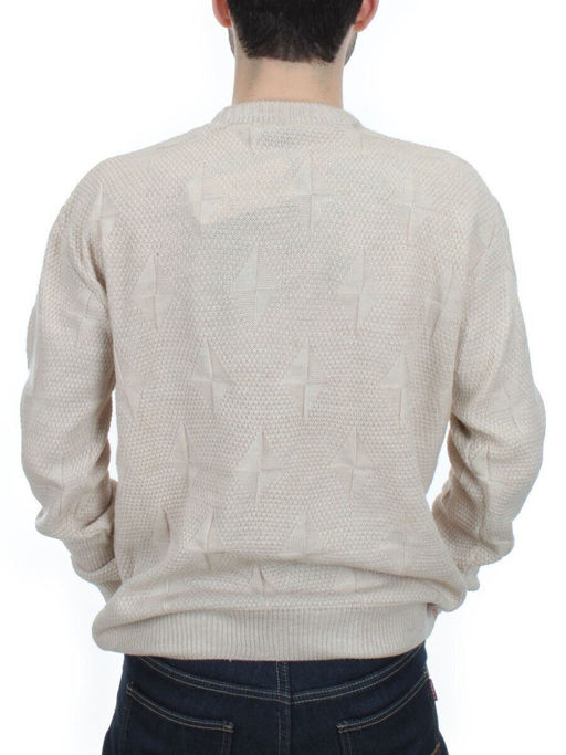 G636 LIGHT BEIGE Джемпер мужской (100% шерсть)