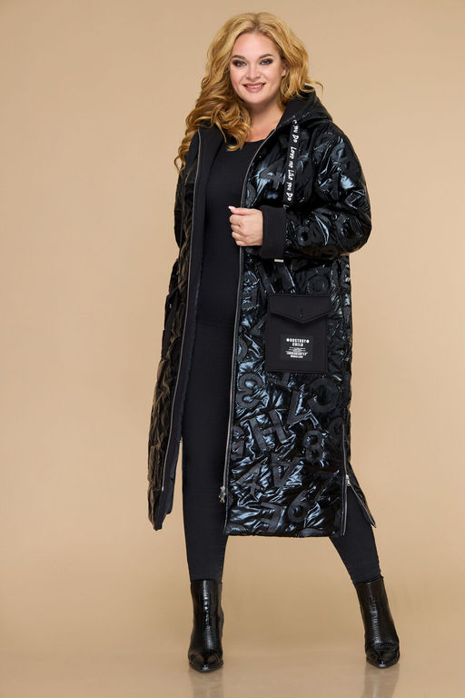 Пальто Svetlana Style 1826 черный+буквы