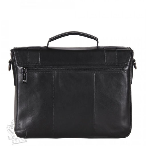 Портфель мужской кожаный 02215Z black Zinimsk в Новосибирске - S-style фото 4