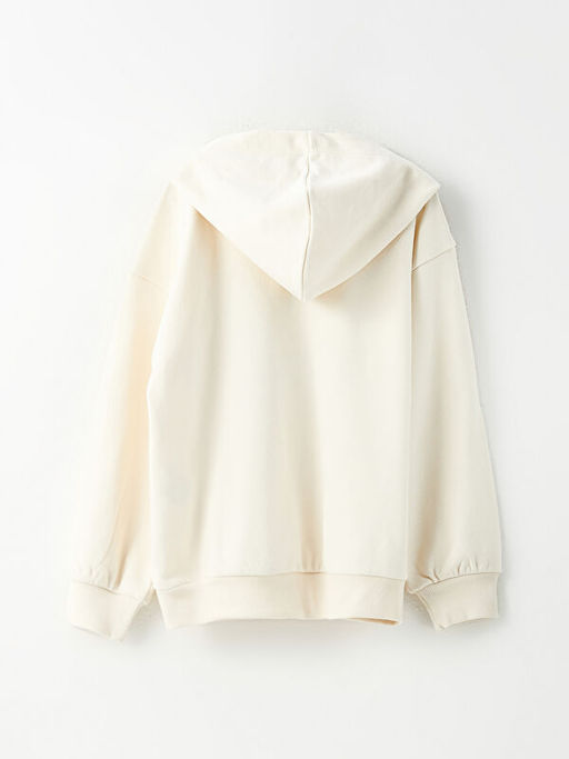 Kap??onlu Bask?l? Uzun Kollu K?z ?ocuk Sweatshirt - Waikiki фото 2