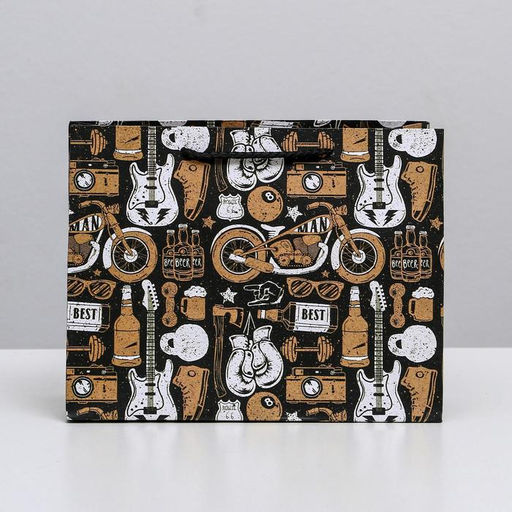 Пакет ламинированный горизонтальный For the best man, MS 23 18 10 см - Дарите счастье фото 2