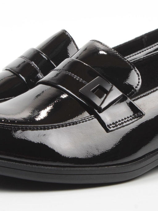 03-DHL255-1 BLACK Лоферы женские (натуральная кожа)