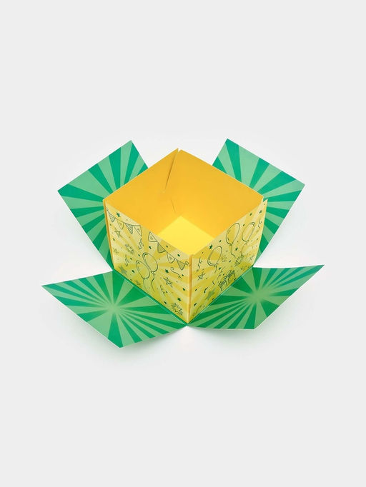 Бум-коробка подарочная с бабочками «Тебе подарочек», 12 × 12 × 12 см