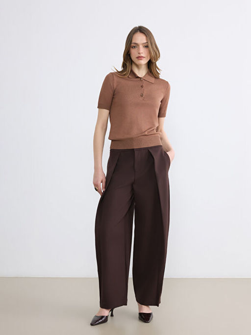 Polo Yaka Kad?n Triko Kazak