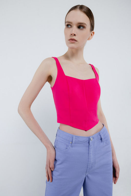 Приталенная блузка-топ корсетного кроя - Incity фото 7