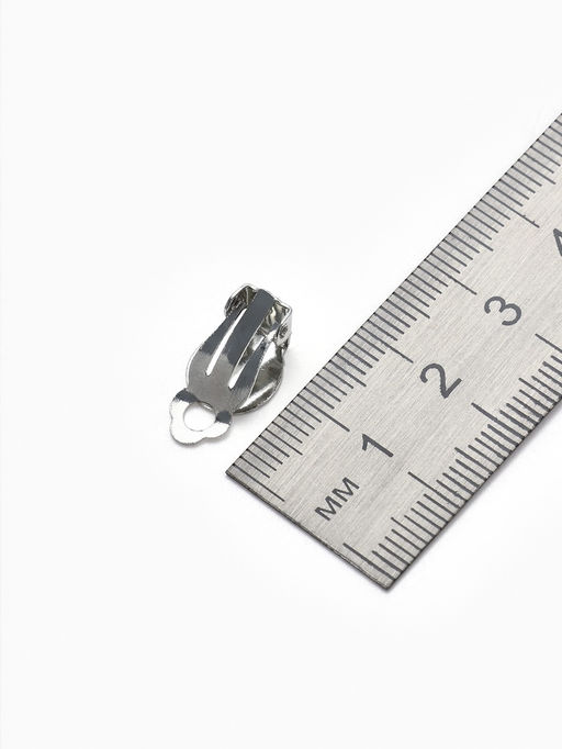 Цена за 2 шт. Основа под серьги-клипсы, 17 мм (набор 5 пар), цвет серебро