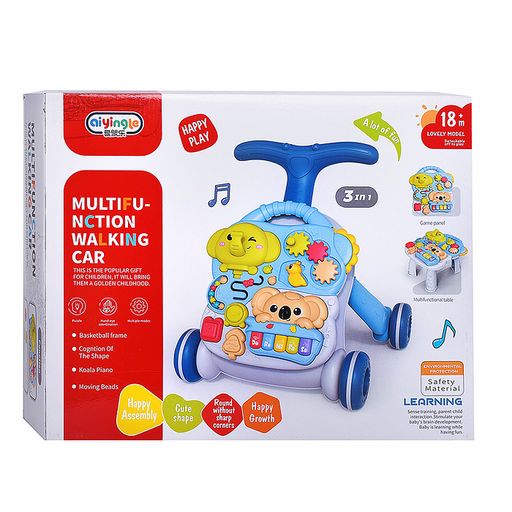 Игровой центр-Каталка "Слоник и коала" цвет розовый, 3 в 1 в коробке