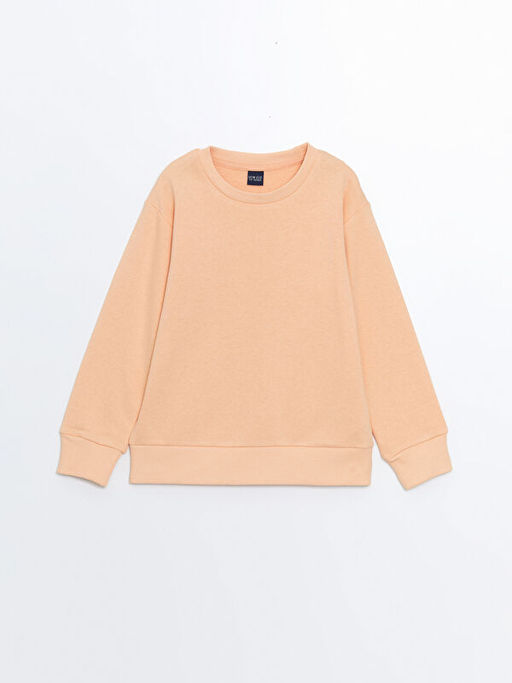 Bisiklet Yaka Basic Uzun Kollu Erkek ?ocuk Sweatshirt