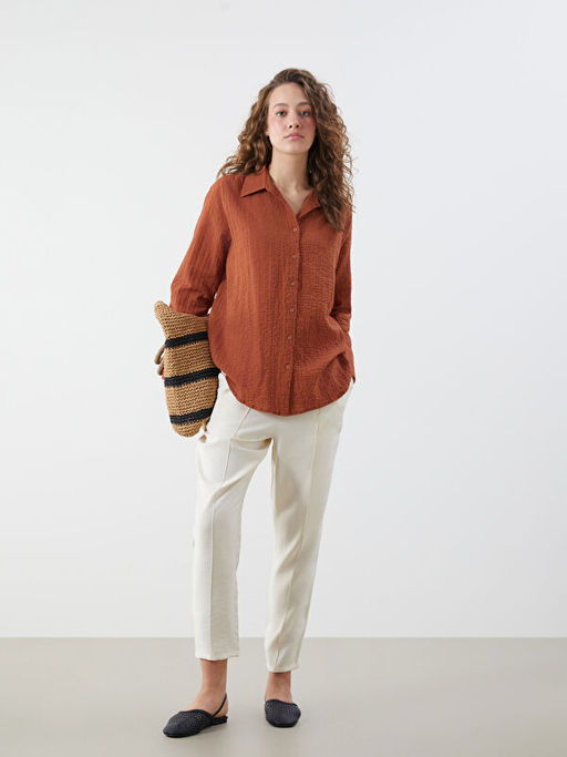 Beli Lastikli Modal Kar???ml? Kad?n Pantolon