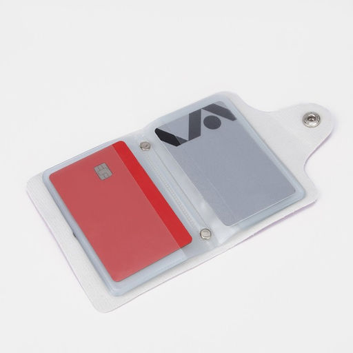 Визитница на кнопке, 20 карт, цвет белый - Simaland фото 5