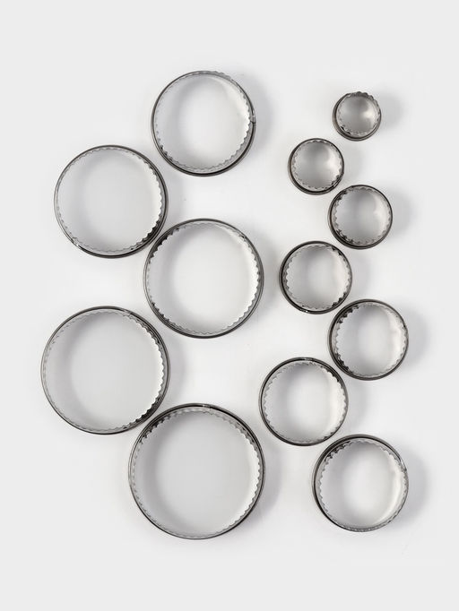 Формы для печенья Доляна «Волна», набор 12 шт., d=3.5-10.5 см, h=3 см, нержавеющая сталь