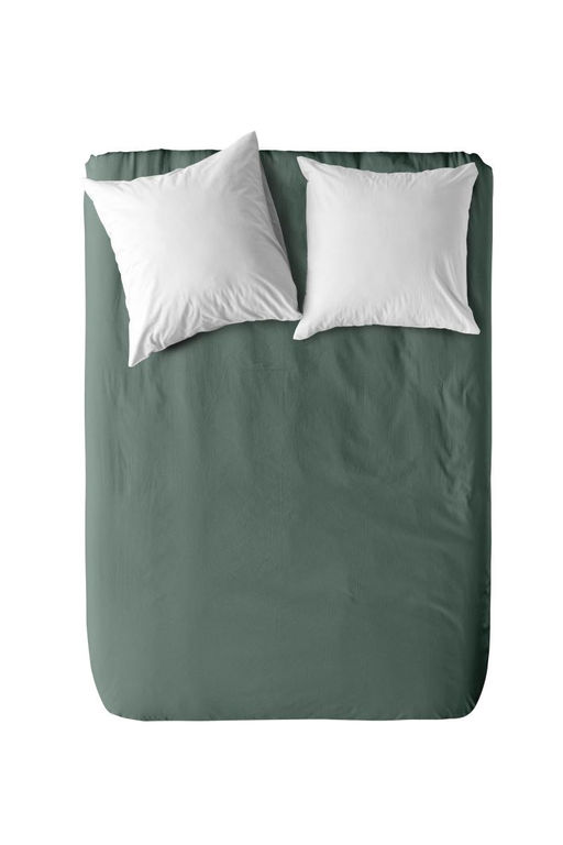Простыня на резинке перкаль Актив 200х180х25 "Wenge" рис. 86078-9 Chinois Green