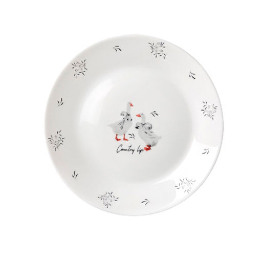 Тарелка плоская JEWEL Гусики 19 см (стеклокерамика) (ПС00110-58)