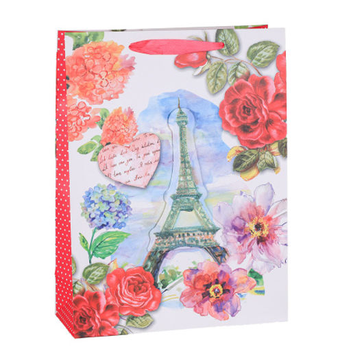 Цена за 12 шт. Пакет подарочный 40х30х12 / 1261L /уп 12/360/Париж - Галеонтрейд фото 5