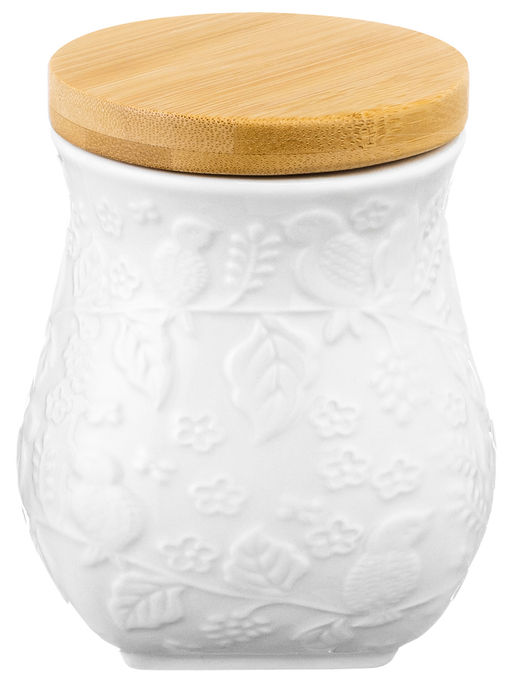 Банка д/хранения 700 мл 10,5*10,5*13 см Птички на ветке + дерев. крышка с силик. упл. - Elan gallery фото 16