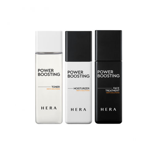 Набор миниатюр мужской для ухода за лицом HERA Power Boosting Mens Solutions Kit 3pcs, Toner 20ml+Musturizer 20ml+Treatment 20ml