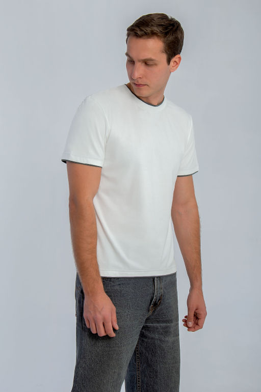 Арт. 67115/6 Футболка мужская 48-56 (5 шт) Цвет:молочный - Идеал фото 3