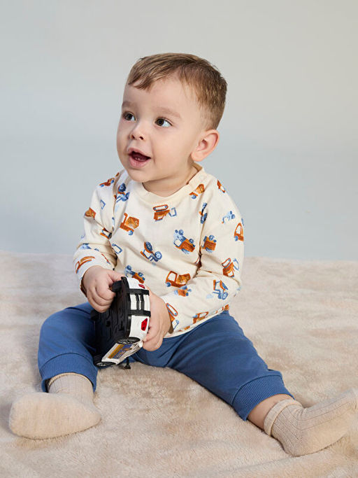 Bisiklet Yaka Erkek Bebek Ti??rt ve E?ofman Alt?