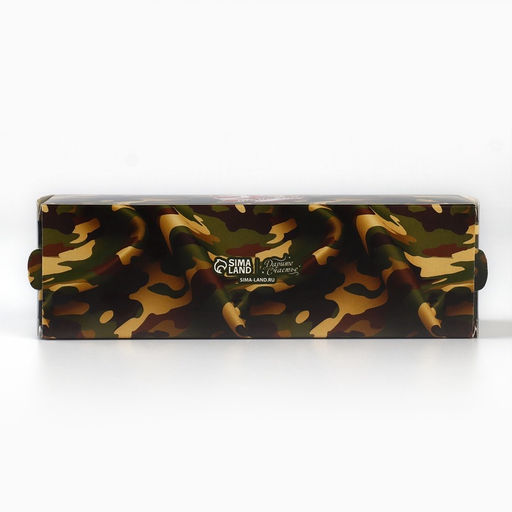 Цена за 5 шт. Коробка для макарун 23 февраля, 5.5?18?5.5 см