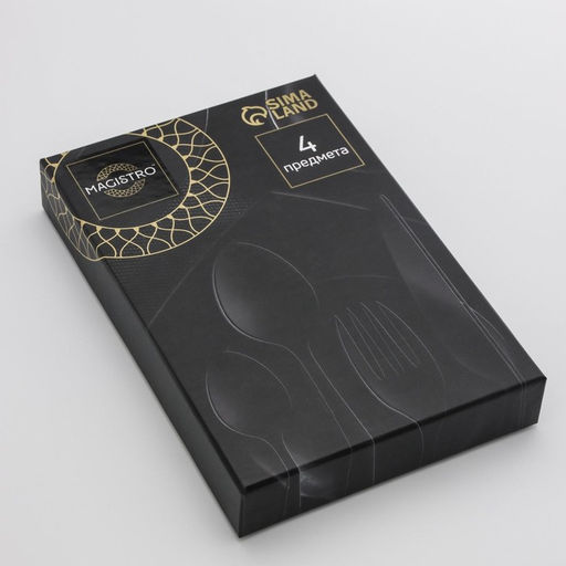 Столовые приборы Magistro Джентри, 4 предмета, нержавеющая сталь, серебристые фото 7