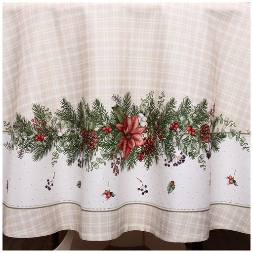 СКАТЕРТЬ КРУГЛАЯ CELEBRATION 190СМ ,БЕЖЕВЫЙ, 100 - Lefard фото 3