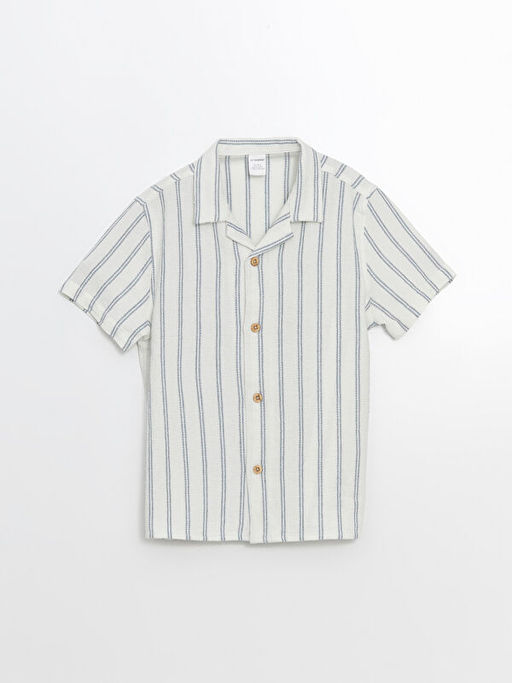 Pamuklu ?izgili Erkek ?ocuk G?mlek