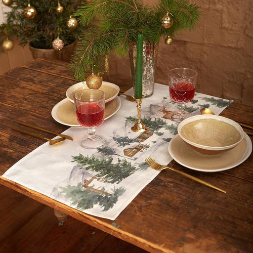 Дорожка новогодняя на стол «Этель» Forest animals 30×70 ± 5 см, 100% хл, саржа 190 г/м²