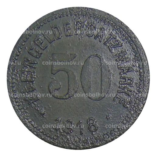 Монета 50 пфеннигов 1918 года Германия Нотгельд Хоф