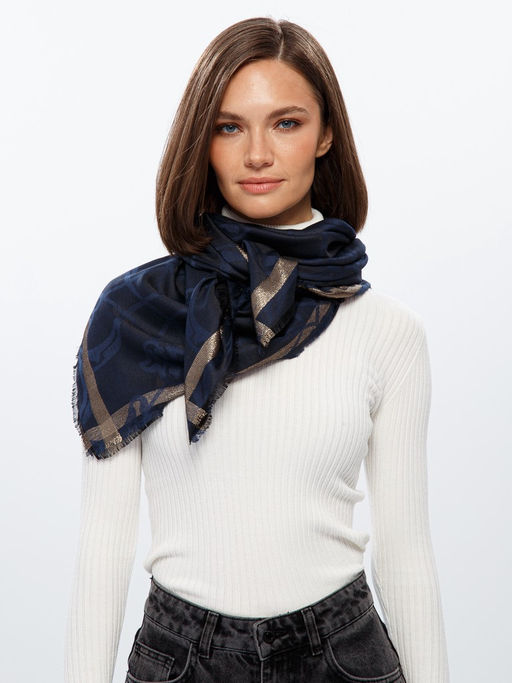 Платок жен. виск+шелк+люр 105х105 LSZ34-939-12 - Labbra фото 4