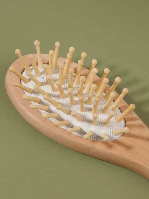 Цена за 2 шт. Расчёска - мини массажная, деревянная, 4.5×15.5 см