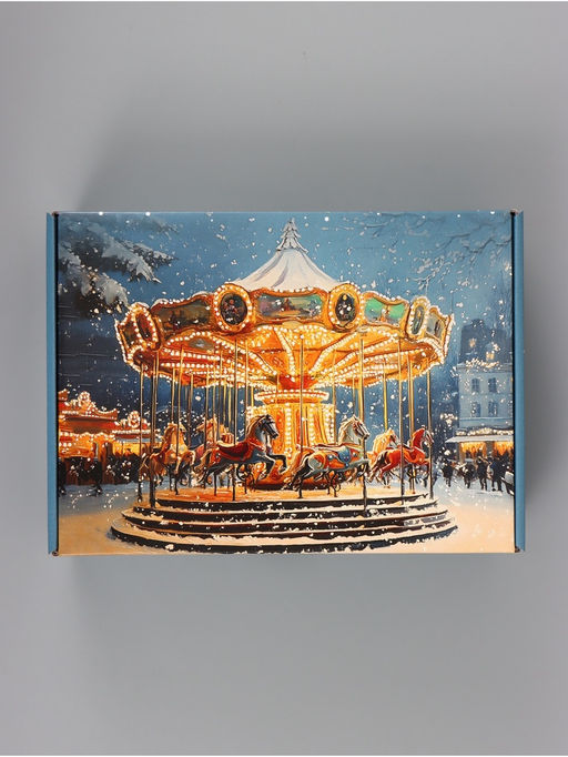 Коробка подарочная, самосборная «Карусель»,30.7×22×9.5 см