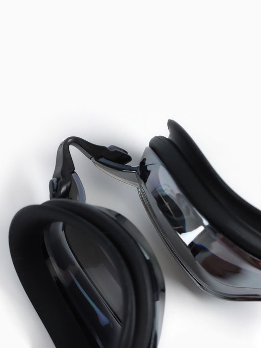 Очки для плавания ONLYTOP, набор носовых перемычек, чёрные, зеркальные