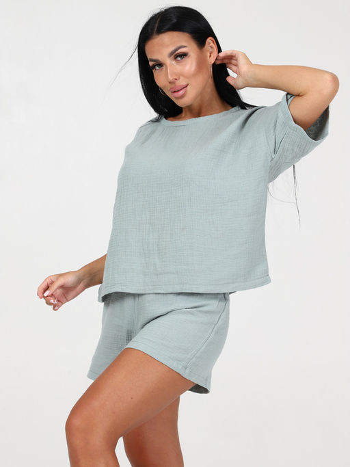 575 ПИЖАМА (шорты) (Фисташка) - А-дина фото 4