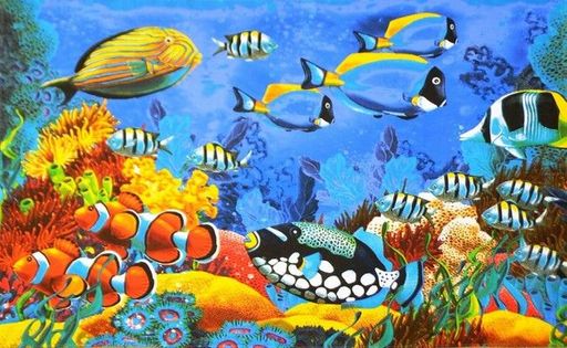 Полотенце пляжное "Красное море 3D" 100*150 см. вафля хлопок 100%