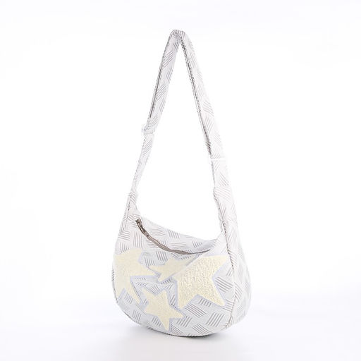 Сумка молодёжная на молнии, 36?8?23 см, голубая