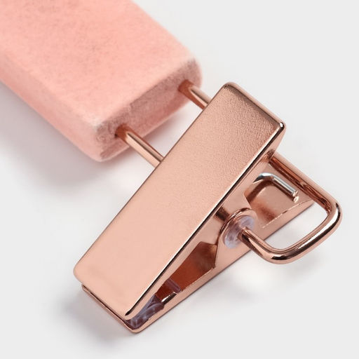 Вешалка для брюк и юбок LaDо́m Rose Gold, 33×3×12 см, покрытие вельвет, розовая